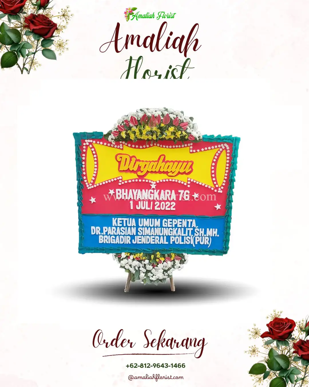 Papan Bunga HUT Ulang Tahun Lambu Kibang